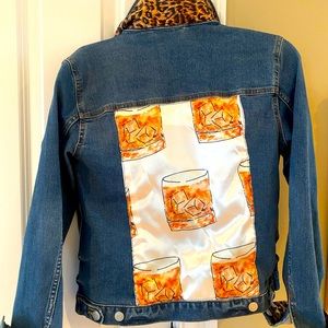 Custom Whiskey glasses Jean Jacket